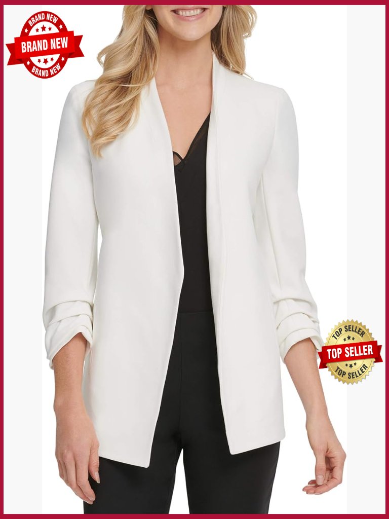 Women's Classic Fit Shawl Collar Blazer - Long Sleeve, Lightweight